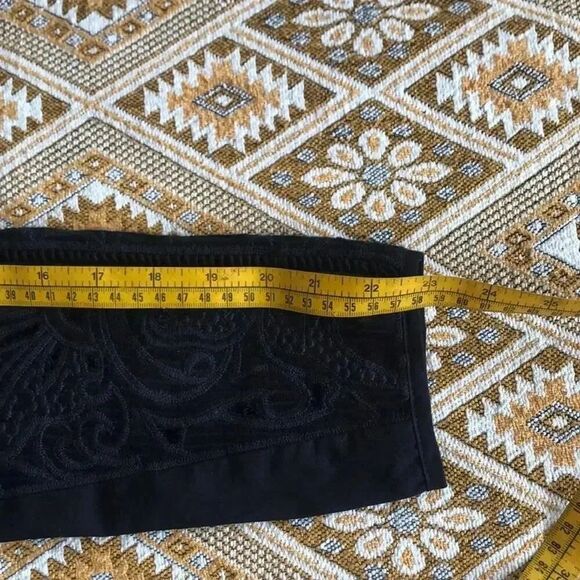Boho Peasant Shacket Top Lucky Brand Embroidered Black Folk Western Indie Sz S - Picture 9 of 16
